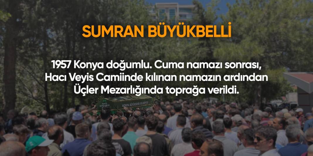 Konya'da bugün hayatını kaybedenler | 19 Temmuz 2024 4